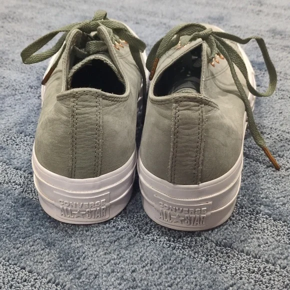 Women's Converse Chuck Taylor Leather Lift, Green - Picture 5 of 8